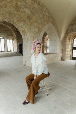 Gold vintag | פרחי פוקסיה צעיף