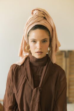 NUDE ROZE | רקמת פשתן